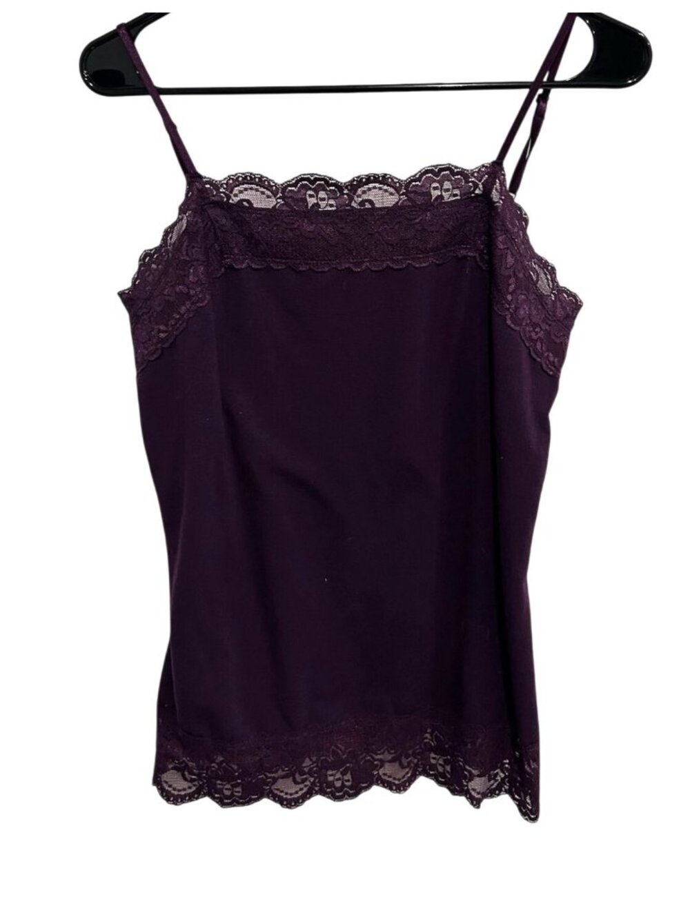 Purple Lace Trimmed Camisole Medium Tank Top  Boho Soft Girl Whimsigoth Y2K
